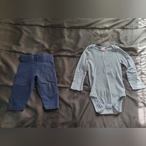 baby boden striped long sleeve one piece and pants 2-3y